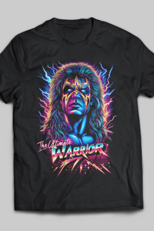 The Ultimate Warrior Neon Black Tee