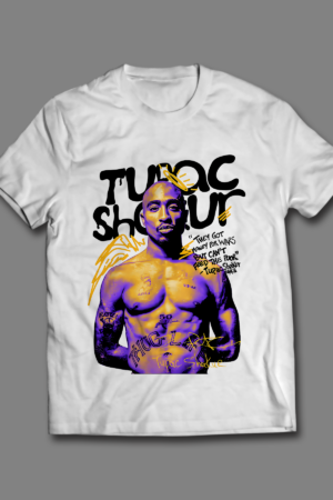 2Pac White Graphic Tee