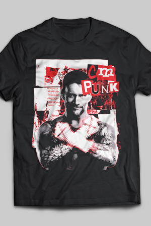 Cm Punk Black Vintage Tee