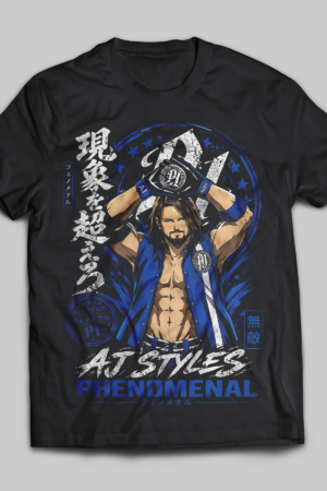 AJ Styles Anime Graphic Tee