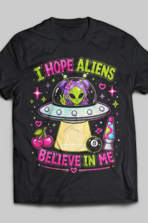 Aliens Believe Graphic Tee