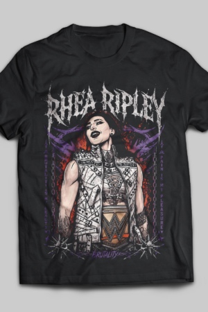 Rhea Ripley Graphic Black Tee