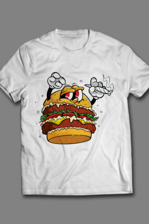Hamburger White Tee
